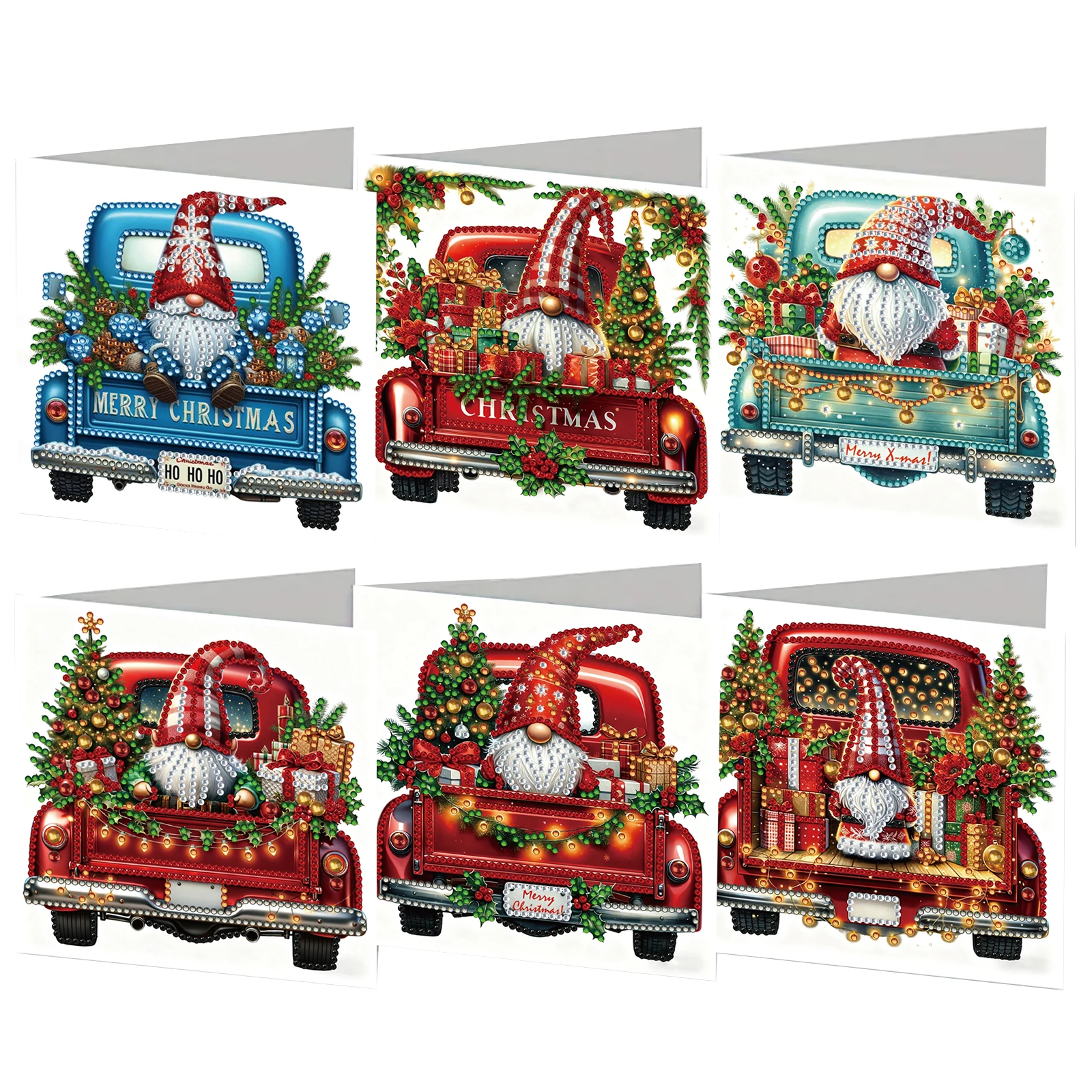 6pcs Xmas Pattern DIY Diamond  - Xmas Resin Art ulasan dan harga