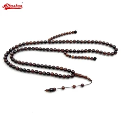 Natural Kuka Wood Tasbih bracelet 99/100 beads muslim prayer beads turkish Misbaha Eid gift islamic Rosary