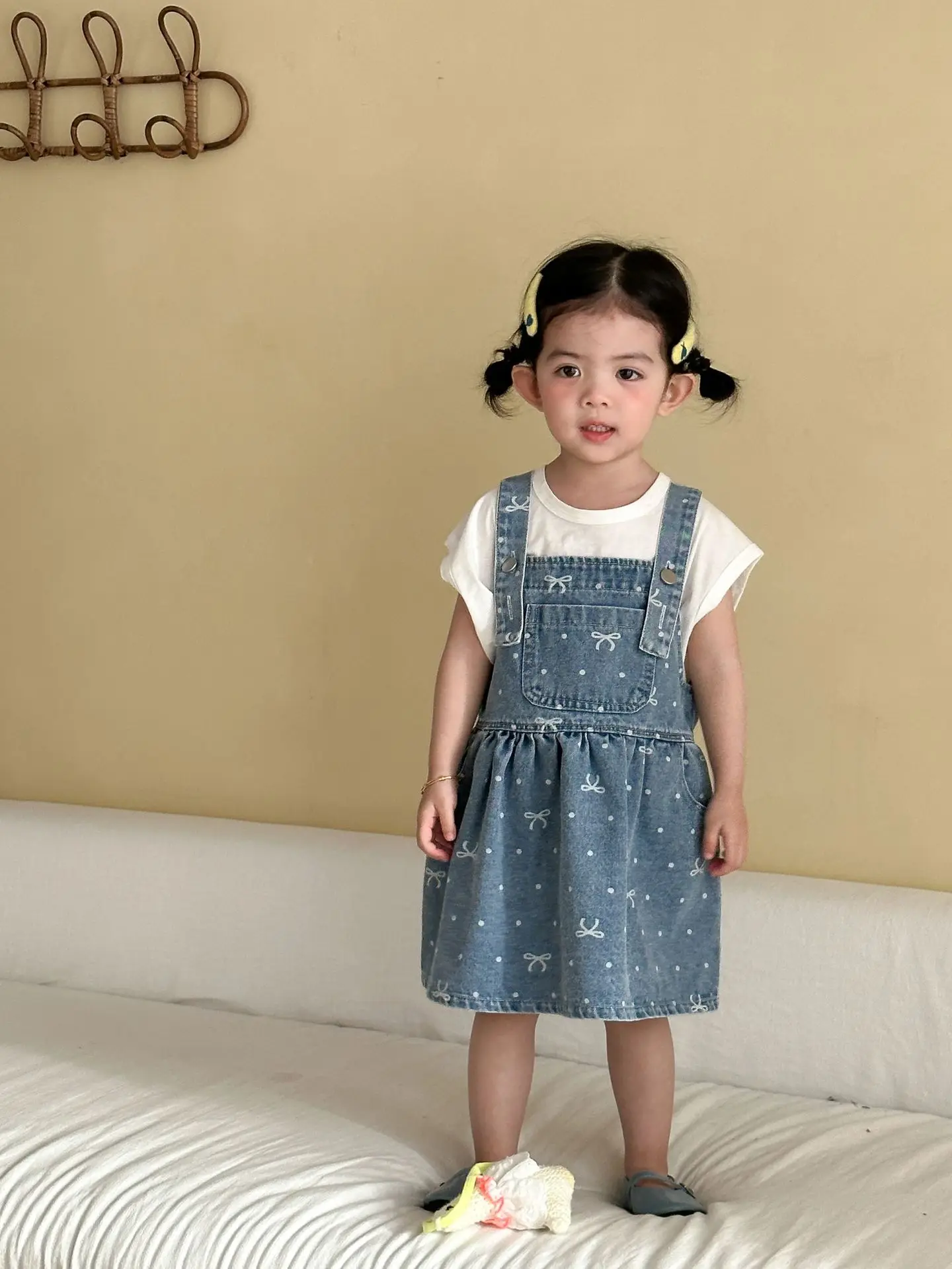 2026 Summer New Children Denim Overalls Boys Strap Jeans Shorts Girls Sling Dress Cute Kids Brother Sister Outfits Baby Clothes view 2