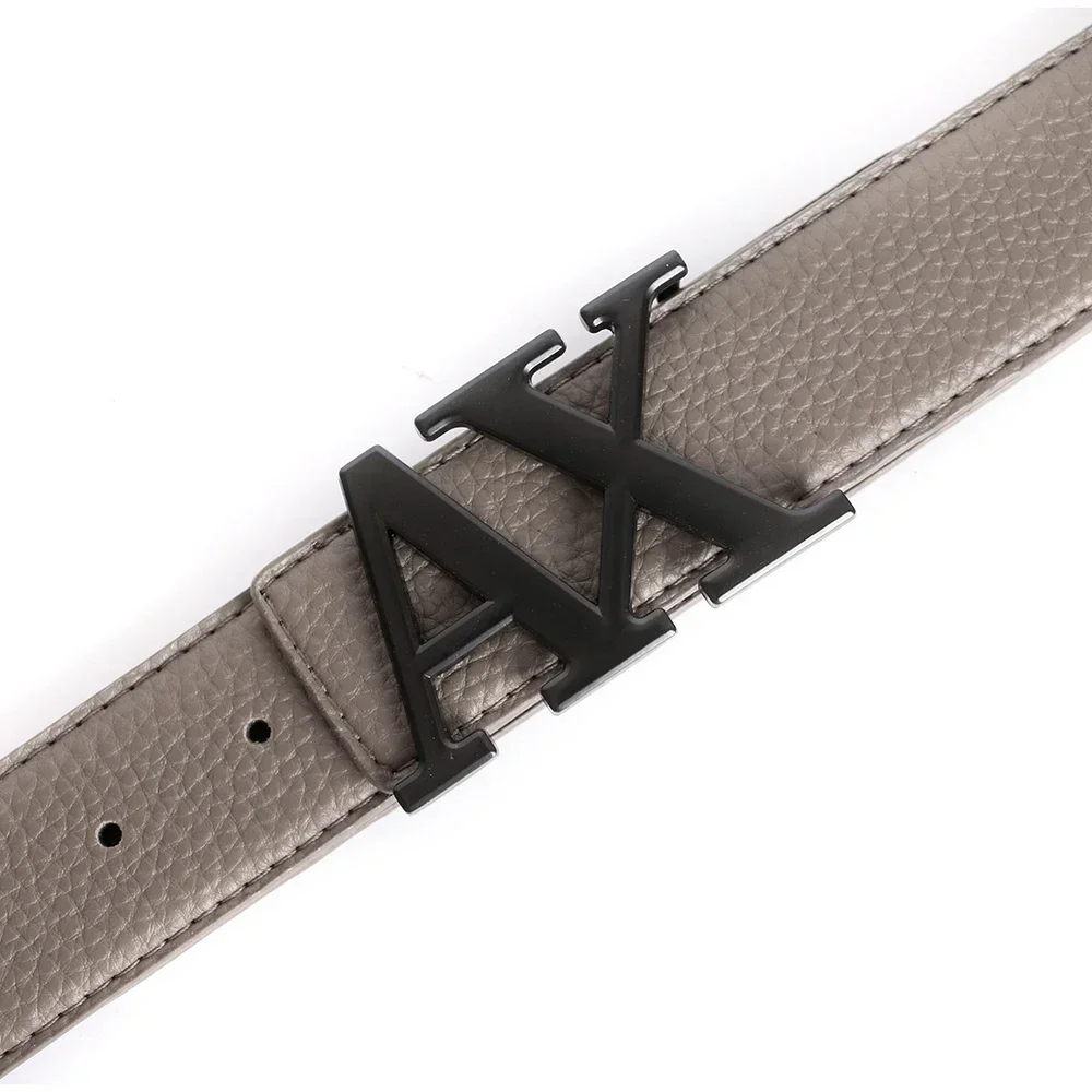 Top Grey Luxury Brand Designer Vintage Belt Men High Quality Women Genuine Real Leather Dress Strap for Jeans Waistband