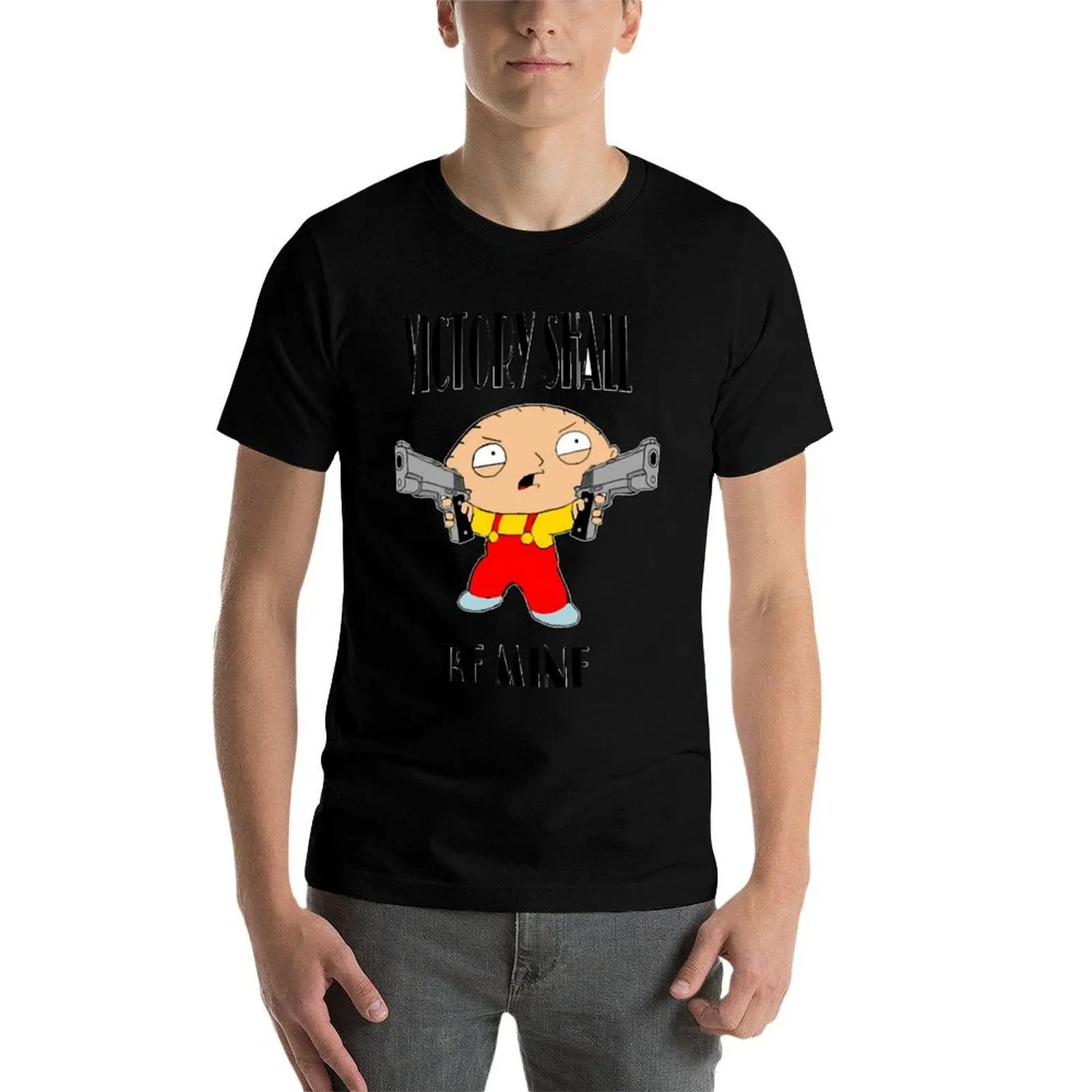 تي شيرت كلاسيكي من Stewie and Brian STICKER تي شيرت رجالي من القطن تي شيرت للرجال من القطن #4