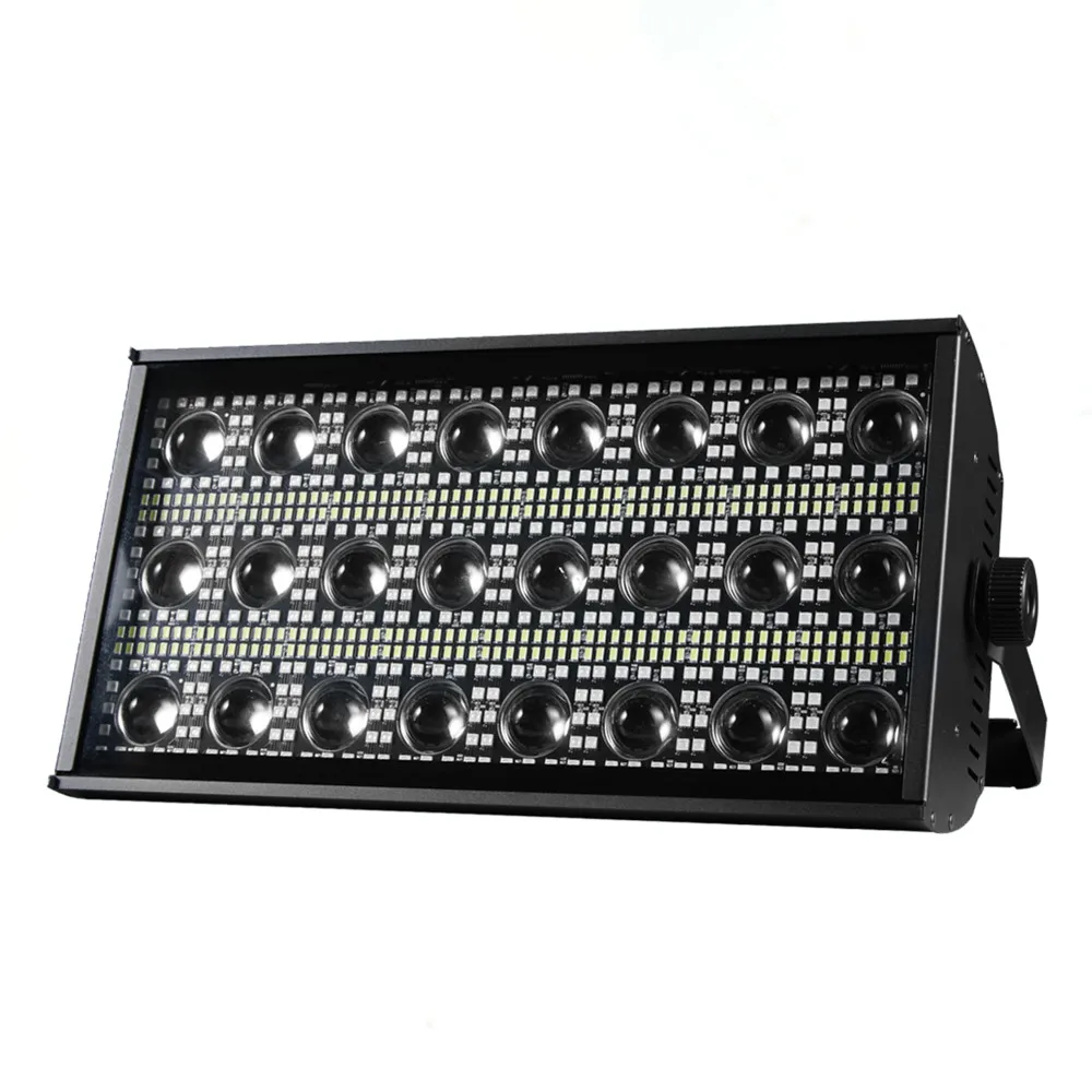 LED Beam e luz estroboscópica, RGBW 4in 1, 48 partição, 8000K, DMX, super brilhante, DJ Wash Bar, efeitos de iluminação de palco, 300W, 24pcs