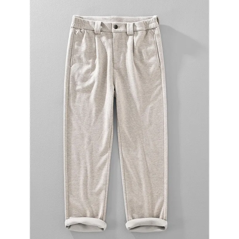 

Warm Anti-Wrinkle Wool Modal Blend Casual Pants Men's New Straight Leg Versatile Long Trousers for Commuting And Daily Wear