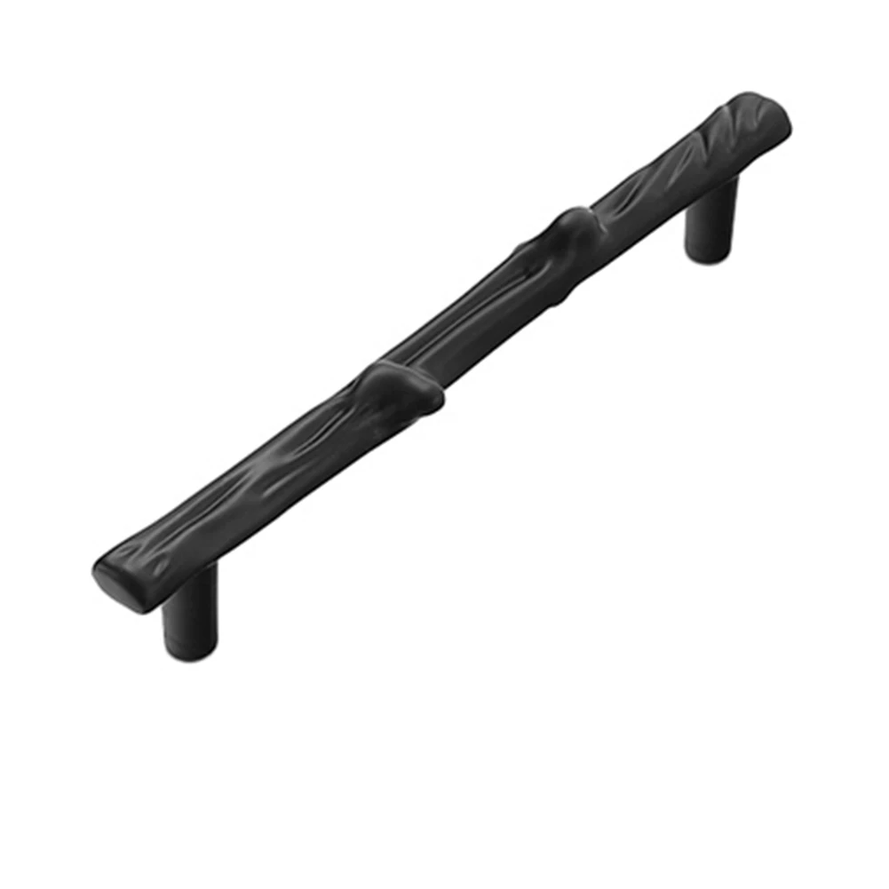 Drawer Locks Door Handle Minimalist Creative Retro Tree Pole Zinc Alloy Antique Silver Black Cabinet Wardrobe Door Handle