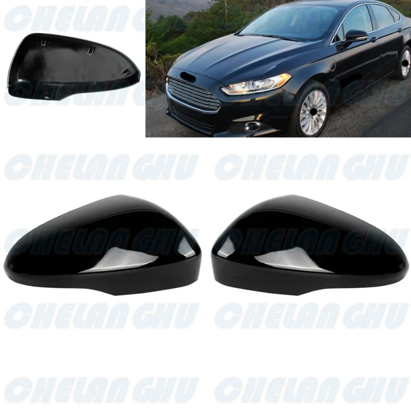 

1 Pair black Painted Rear Mirror Housing with turn signal Hole for Ford Fusion 2013 2014 2015 2016 2017 2018 2019 2020