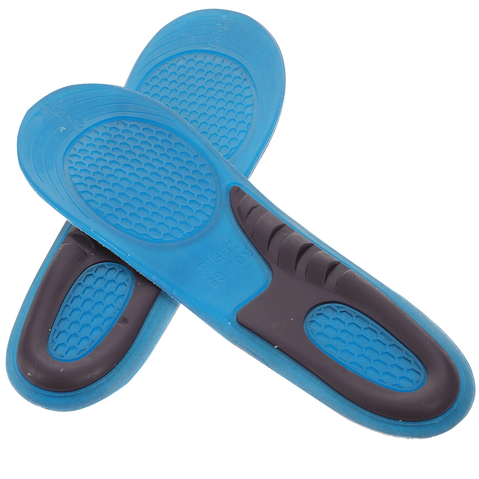 

ShockAbsorbingInsolesSiliconePadsCushionedWomenMenBlueHighHeelsThickenedFootCareMassageAntiSlipSweatAbsorbingCellularDesign