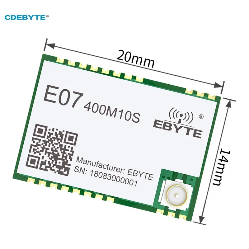 CC1101 E07-400M10S 400MHz 433MHz RF Transmitter and Receiver 10dBm 1.5km Wireless Module IPEX Stamp Hole SOC SPI SubGHz IoT