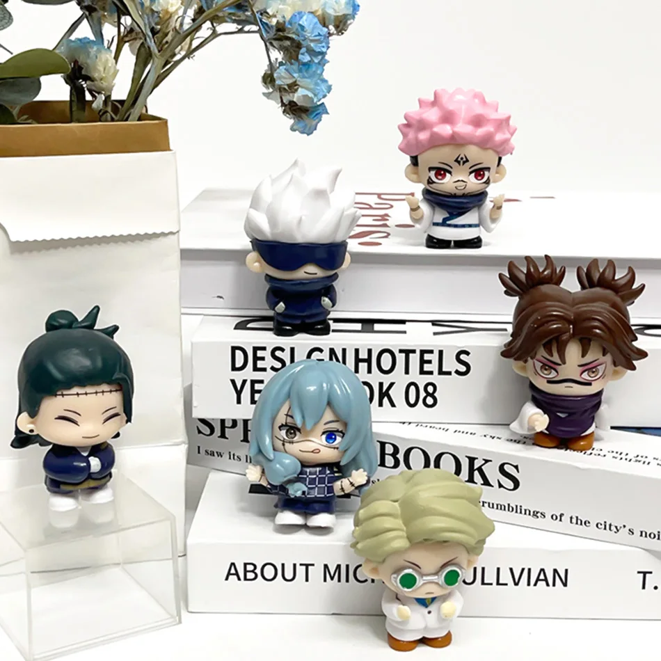 12Pcs Jujutsu Kaisen Anime Q Version Figures Set Gojo Yuji Megumi PVC Collectible Desktop Decoration Toys Gift in Stock Hot