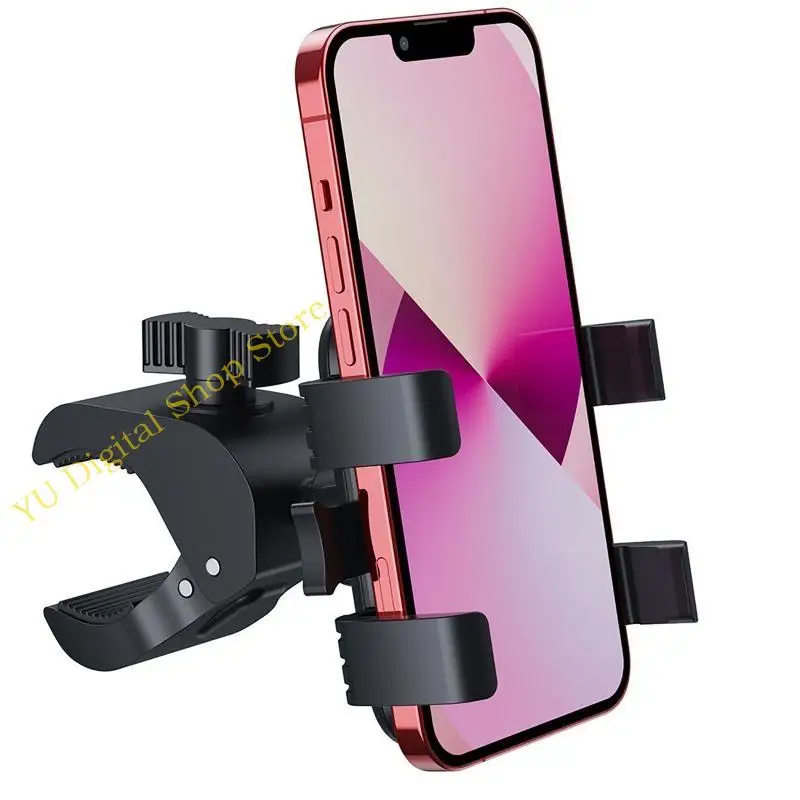 

96BA Motorcycle Handlebar Phone Holder Scooter Phone Clamp for 4-7 inch Phone