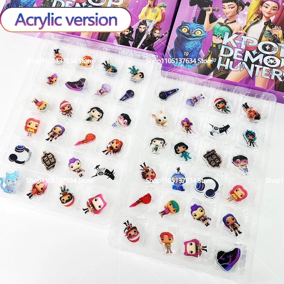 new Acrylic Demon Hunter Christmas Tree Ornament Kpop Style Advent Blind Box Cute Gothic Holiday Decor For Teens And Women Gift