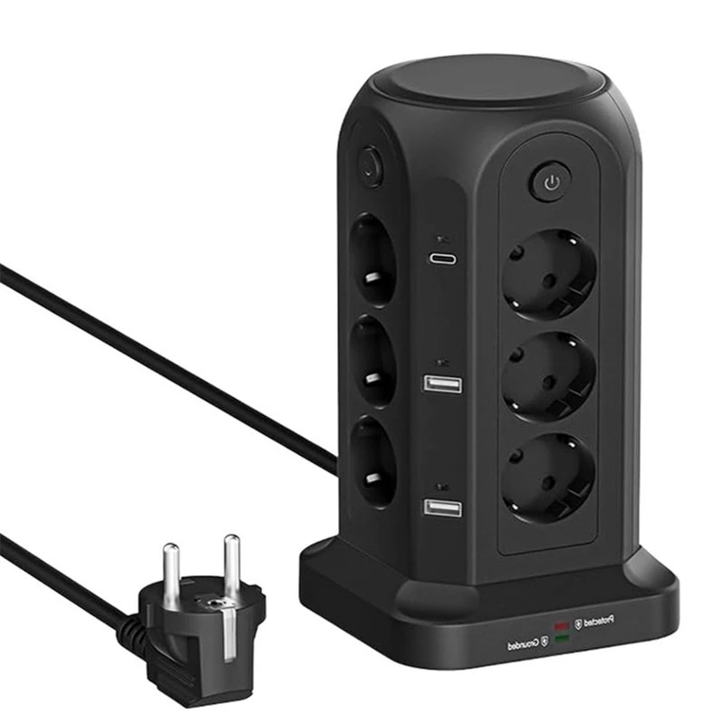 HFES 4 USB-A 2 Type C Power Strip Power Strip EU Plug Multi-Functional Power Strip