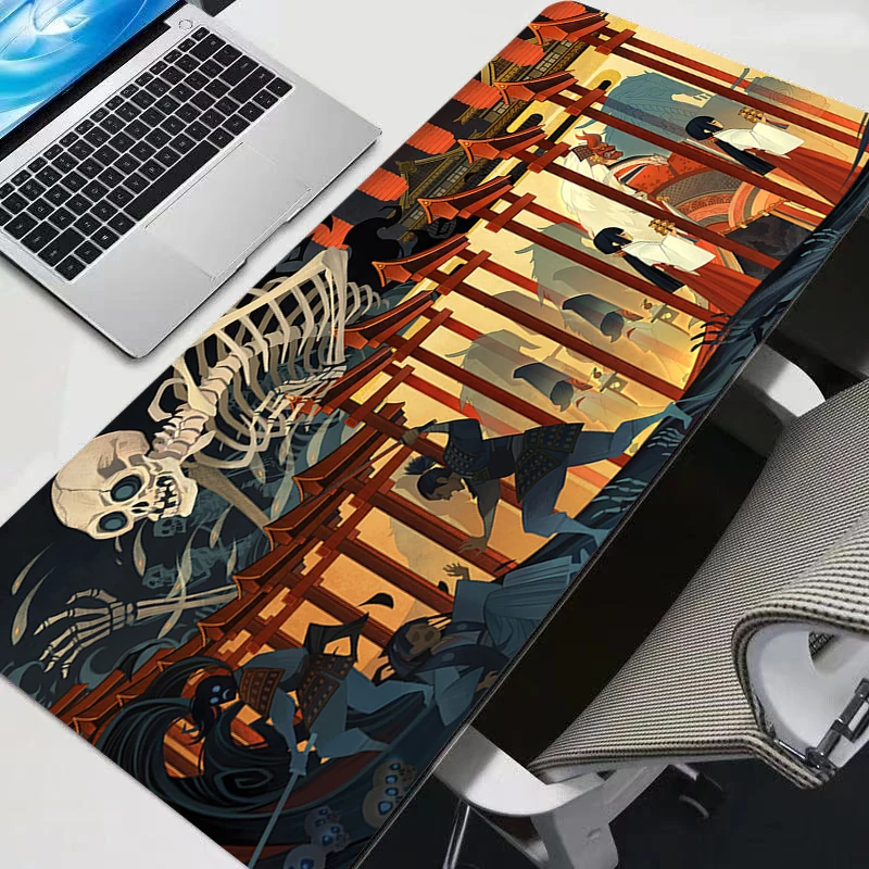 

Japan Inari Torii Large Skull Mouse Pad Horror Mousepad Anime Mausepad Computer Gaming Laptop Desk Carpet Keyboard Mat 900x400