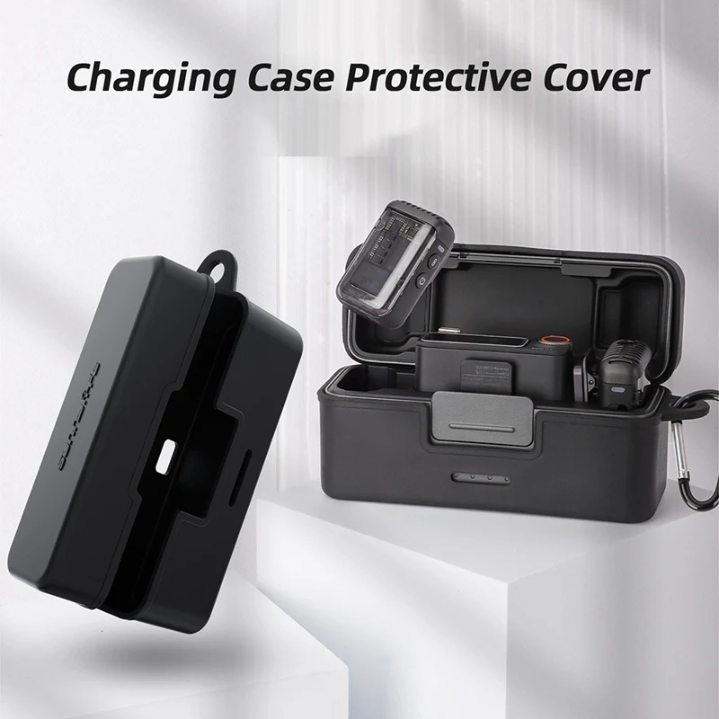 حافظة شحن SUNNYLIFE حافظة واقية للميكروفون اللاسلكي مقاومة للسقوط ملحقات مقاومة للاهتراء لـ DJI Mic 2