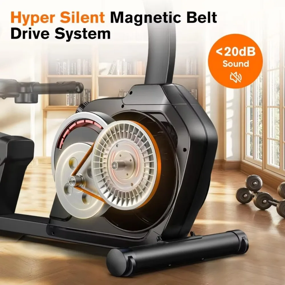 Recumbent Exercise Bike Stationary Arm Exerciser Magnetic Ergonomic Backrest Comfort Seat Home Gym Cardio Fitness Equipment Set