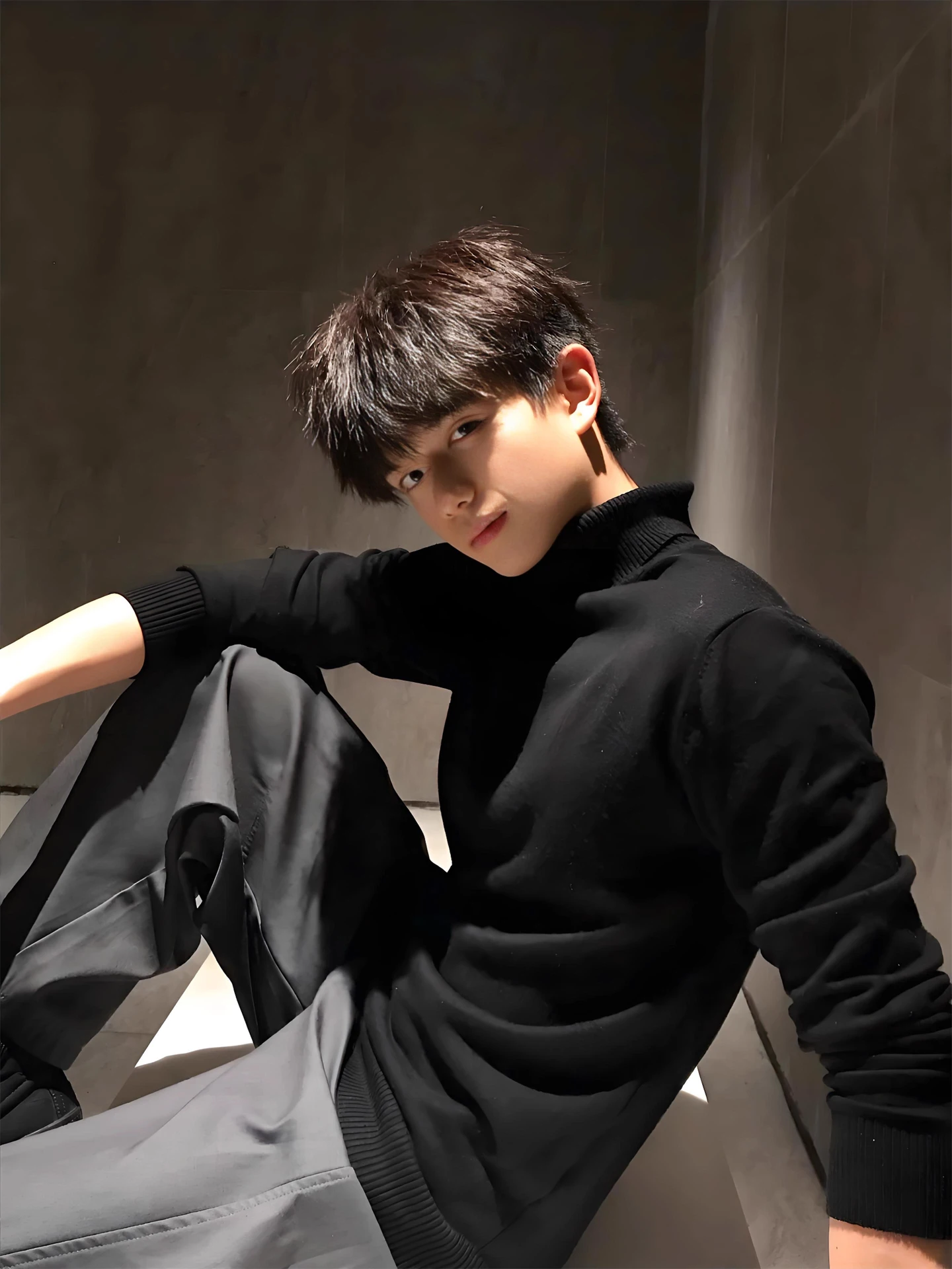 

Мужской зимний свитер с высоким воротником, утепленный, трикотажный, комфортный базовый слой, мягкий, длинный, в американском стиле