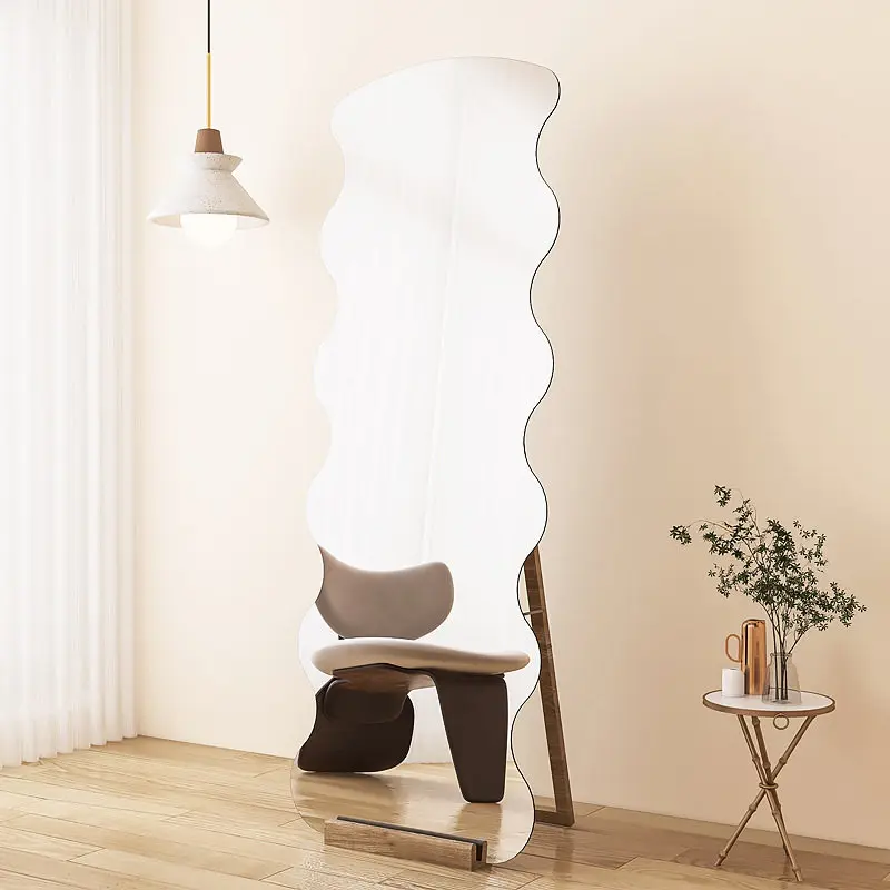 special-shaped mirror home clothing store full body floor mirror ins wind irregular three-dimensional dressing try