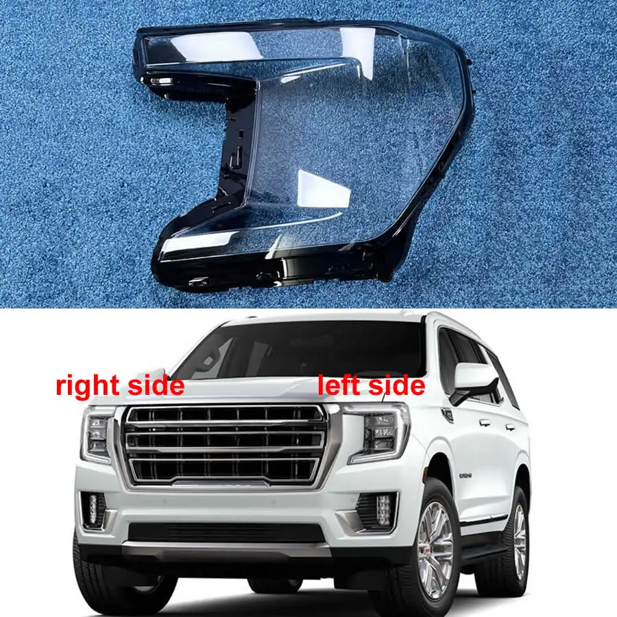 

For GMC YUKON 2021 2022 2023 2024 Car Accessories Headlamp Transparent Lampshade Lamp Shell Headlight Lens Cover Plexiglass