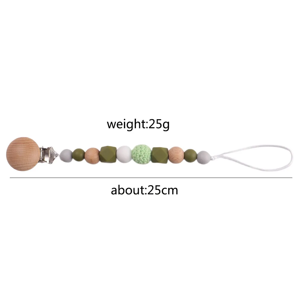 الطفل هوة كليب سلاسل سيليكون الخرز التسنين الدمية الحلمة حامل كليب الوليد ألعاب التسنين الملحقات #2