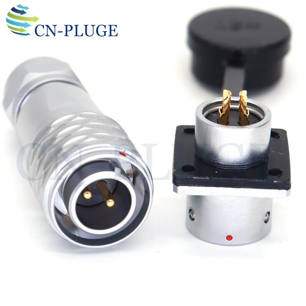 SF12 Connector 2 3 4 5 6 7 9 Pin Metal Aviation Medical Waterproof Industrial Plug 12mm Square Panel Installation Socket