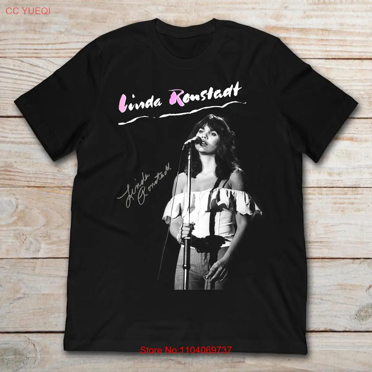 Live Linda Ronstadt Singer Signture Short Sleeve Gifl T Shirt