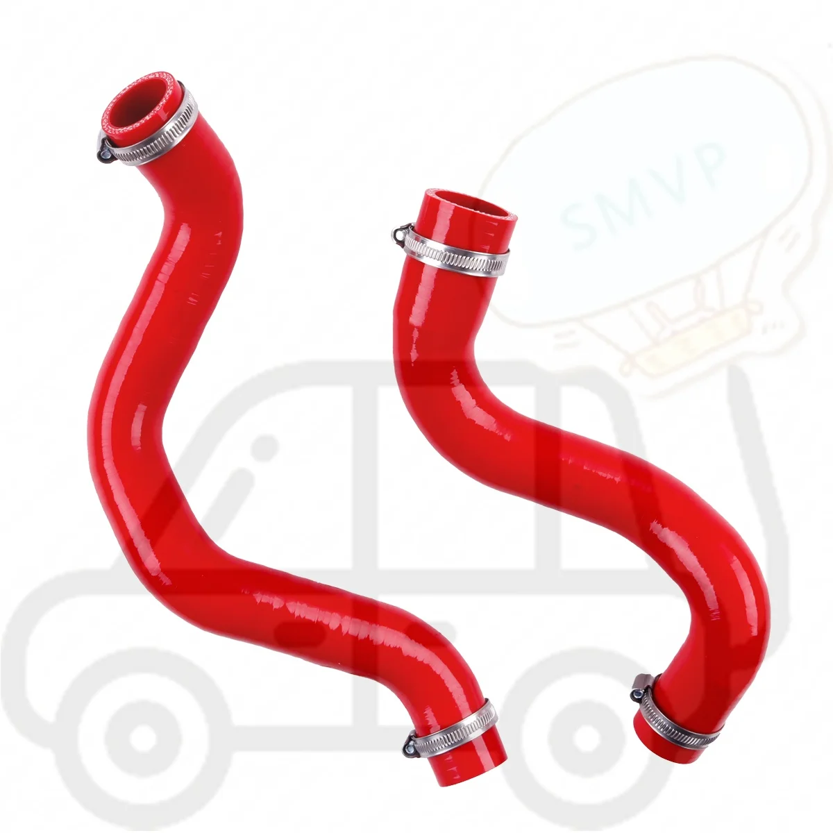 

2PCS Kit For GM 3800 3.8L Pontiac Grand Prix / Chevy Impala Monte Carlo Car Silicone Radiator Coolant Pipe Hose W/ 4 Clamps 4PLY