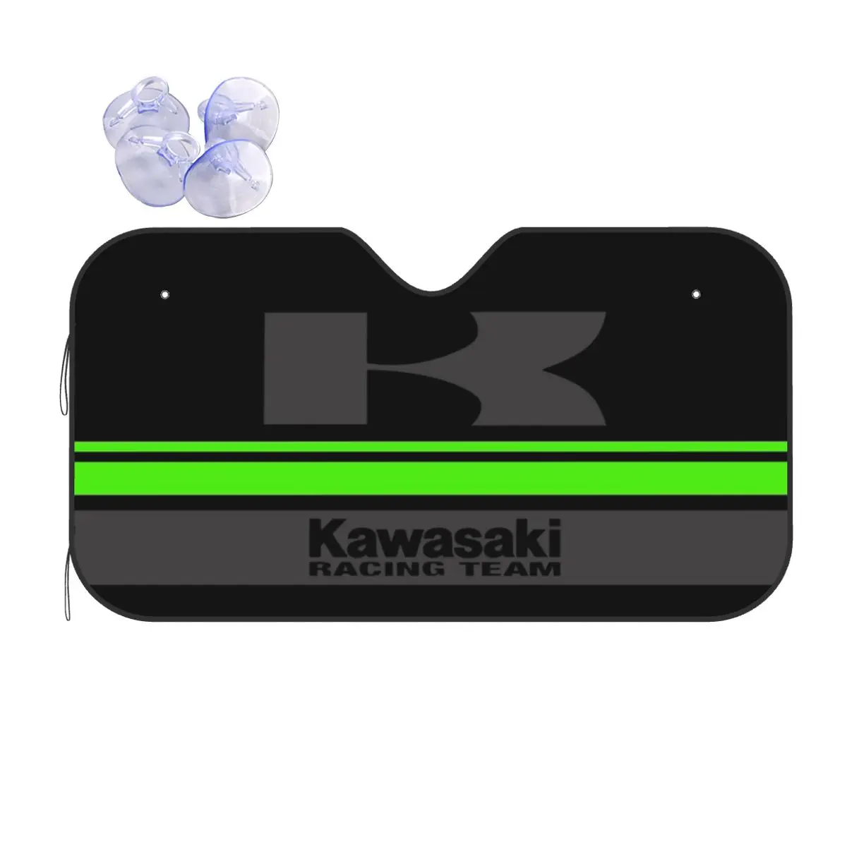 Motor Kawasakis Polyester Windshield Sunshade 70x130cm Classic Motorcycle Logo Foils Car Sunshade Heat Reflector