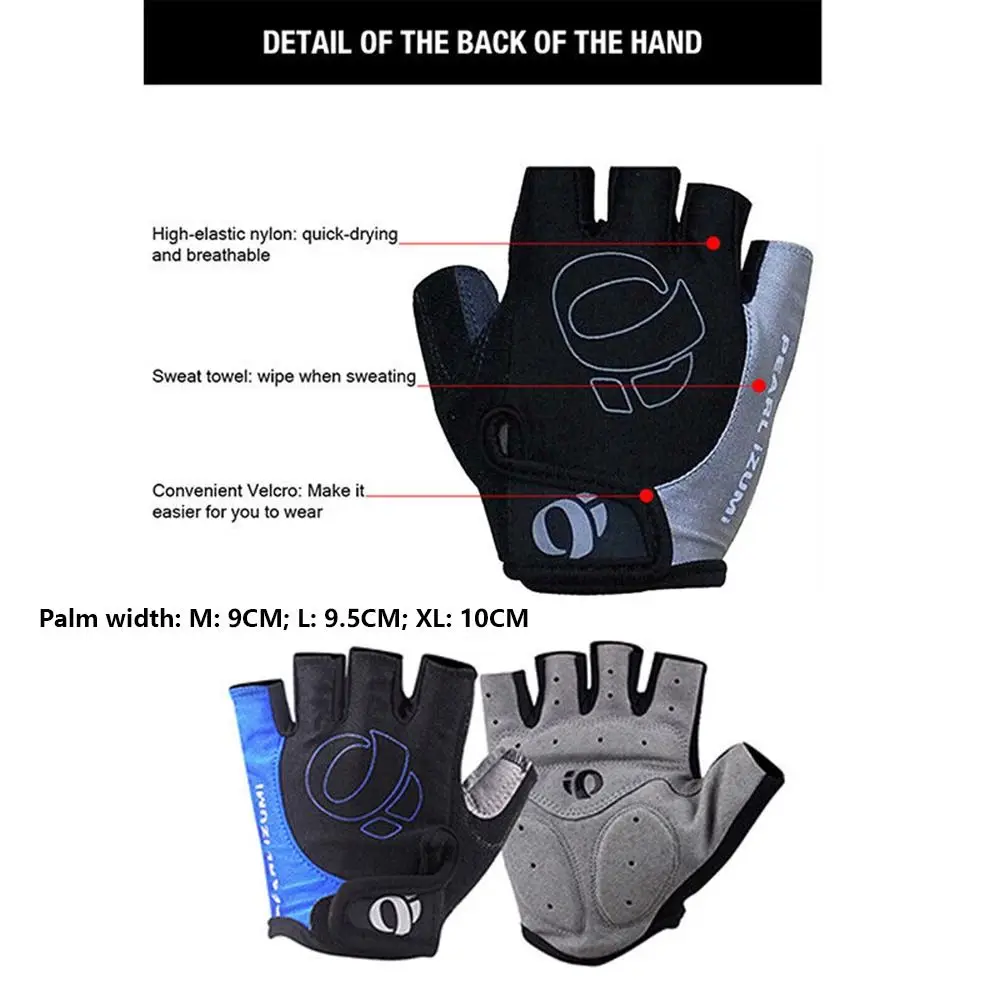 Guantes ciclismo medio dedo transpirables elásticos para hombre - imagen 4