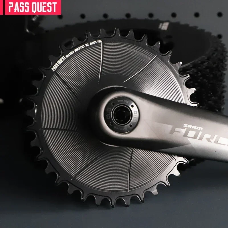 

PASS QUEST -for 8Nails ( 3mm offset) AXS 12speed chain GRAVEL ROAD XX SL Narrow Wide Chainring 28-42T for MTB road bike