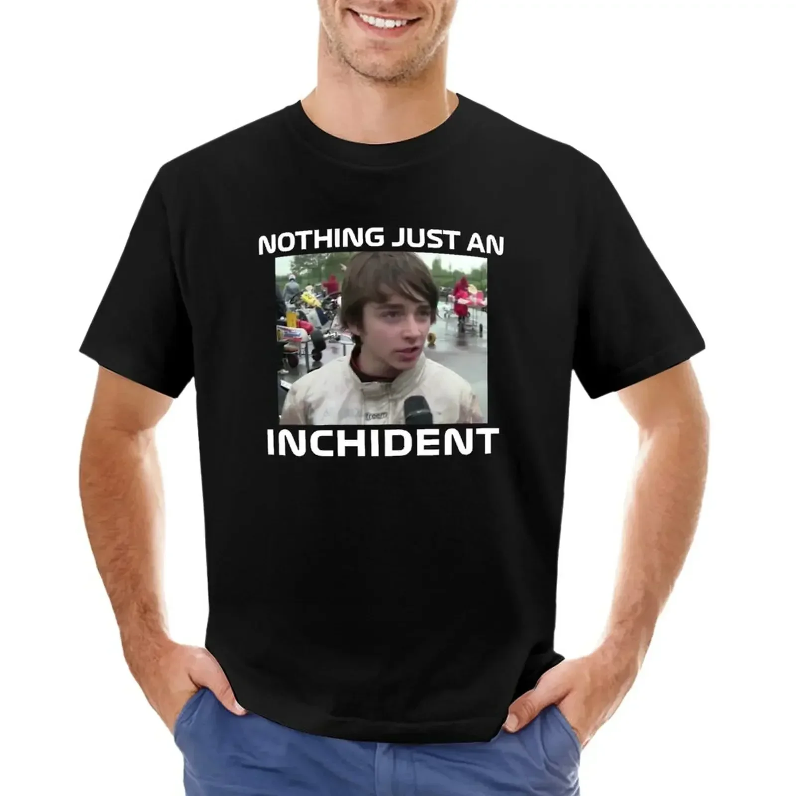 

Charles Leclerc Nothing Just An Inchident Interview T-Shirt Black T Shirt Animal Print Shirt for Boys T Shirts for Men Graphic
