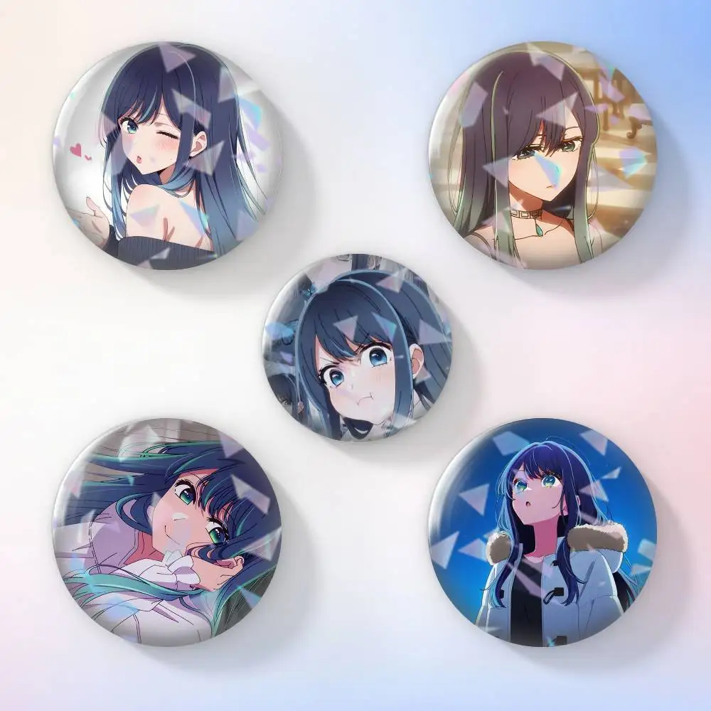 Broche O-Oshi N-No Ko Akane Kurokawa, Broches de Aleación Vintage, Insignias Decorativas de Estilo Antiguo para Manualidades, Adornos, Recuerdos