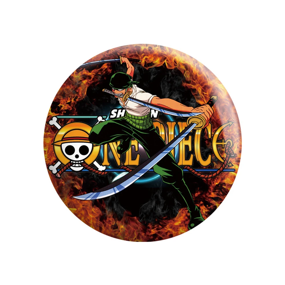 Anime ONE PIECE Roronoa Zoro Monkey D. Luffy Vinsmoke Sanji Cosplay Costume Badge Pin SPTE Tinplate Brooch Accessories