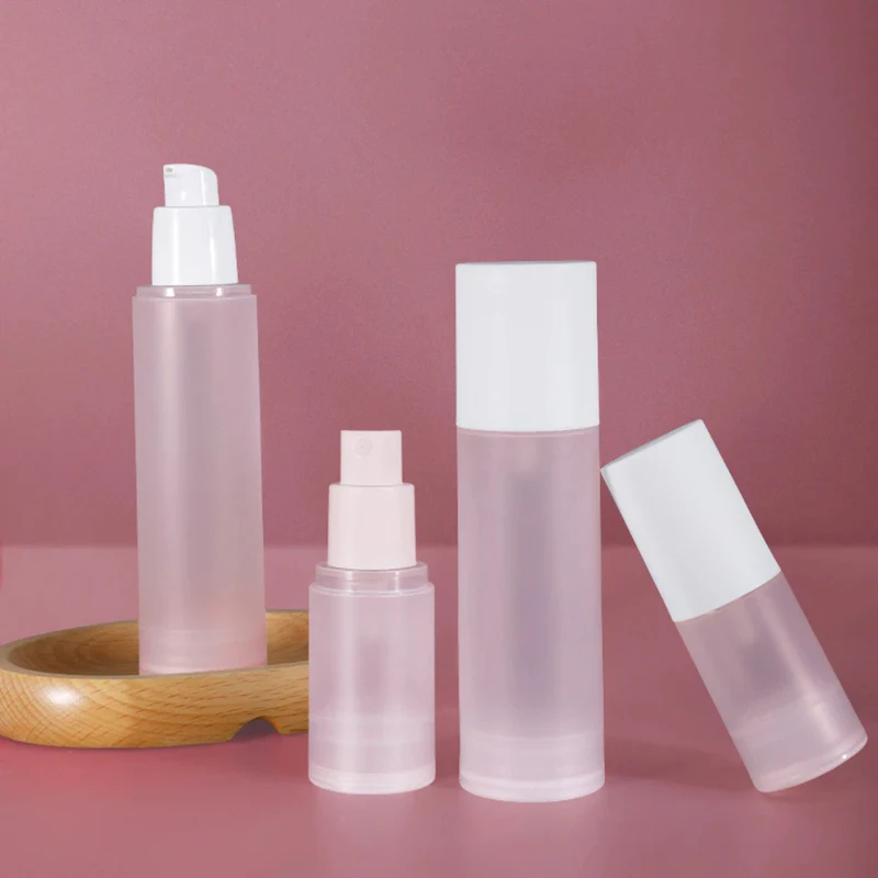 1Pc 15/20/30/50ml Portable Vacuum Cosmetic Bottles Refillable Frosted Duckbill Pump Spray Bottle Lotion Cream Travel Dispenser