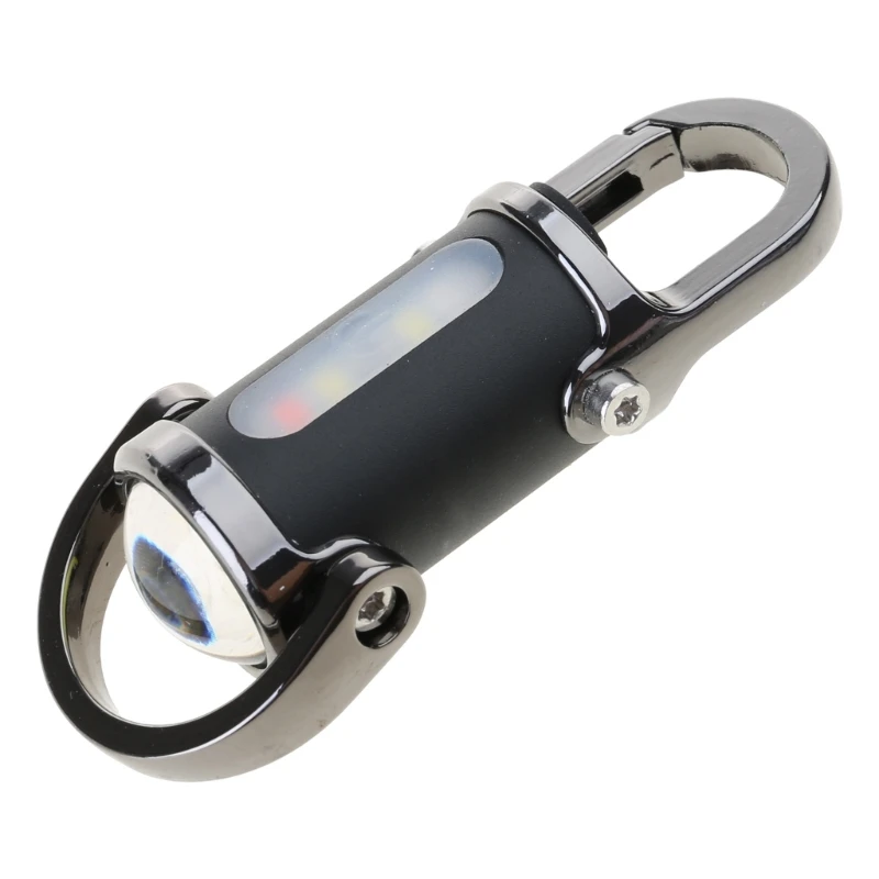 Bright LED Keychain Light Rechargeable Flashlight Pendant Keyring for Camping F3MD