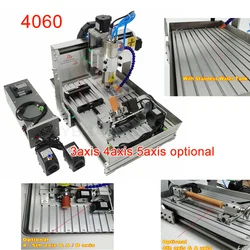 4060 Engraving Carving Machine DIY Wood Metal Router 3axis 4axis 5axis Square Line Rail Track Drilling and Milling Machine