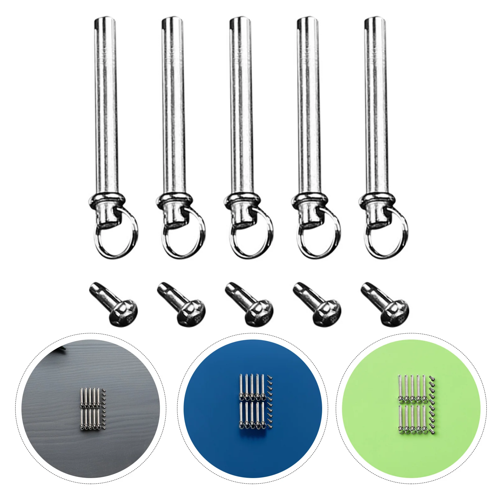 

10Sets Folding Fan Shaft Rivets Nuts High Performance Repair Kit Folding Paper Fan Accessories Solid Shaft Rivet