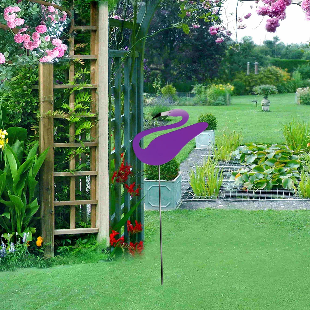 

Premium Swirl Flamingo Bird Decoration Delicate Design Attracts Attention Breeze Rotation Resistant to Fade Tarnish Rust