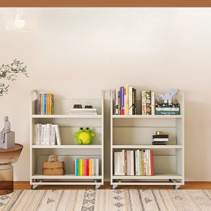 Laboratory Library Silent V-shaped Book Cart Archives Library Document Organization Cart