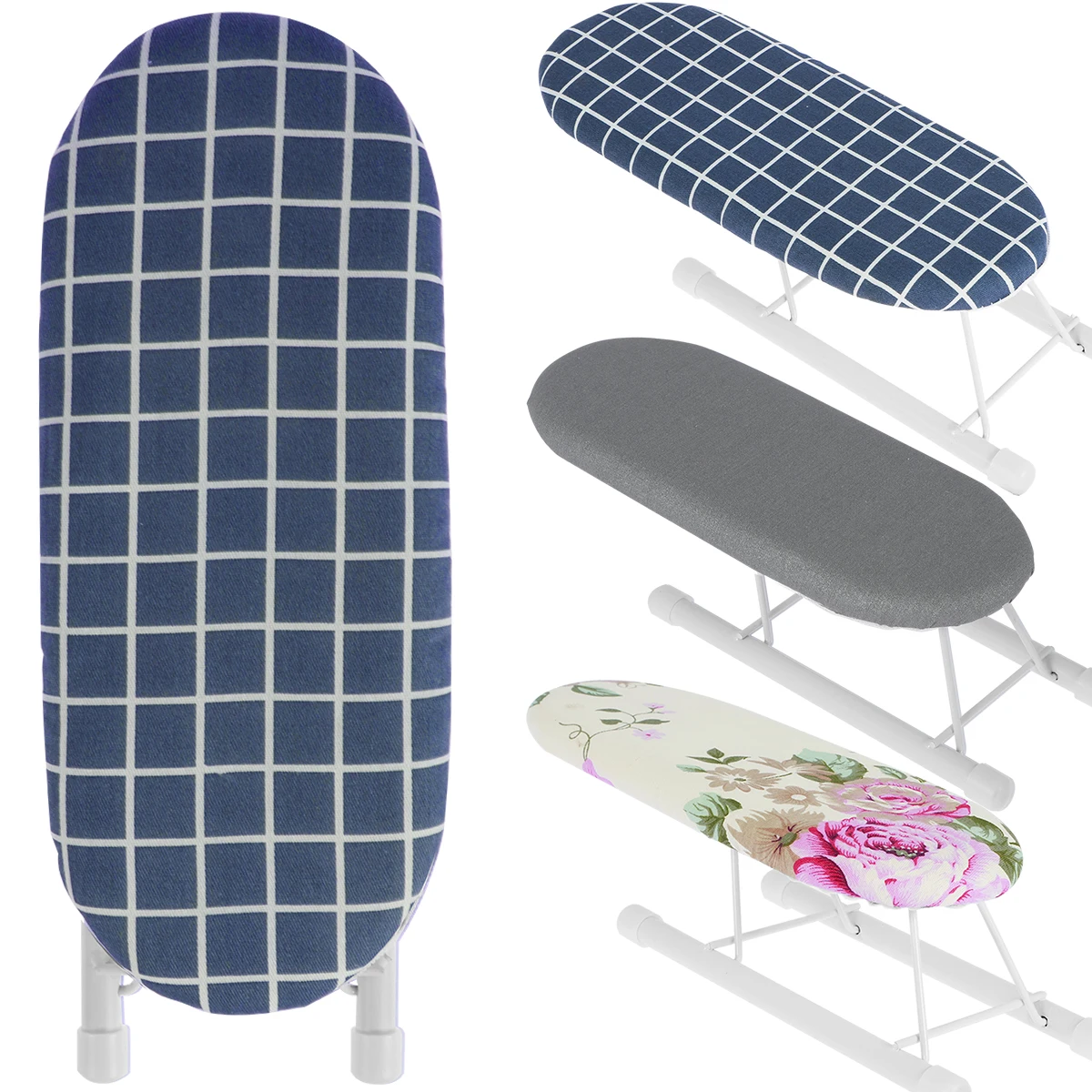 Tabla de planchar de mesa plegable, tabla de planchar pequeña portátil con pies plegables antideslizantes y almohadilla resistente al calor para manualidades de costura