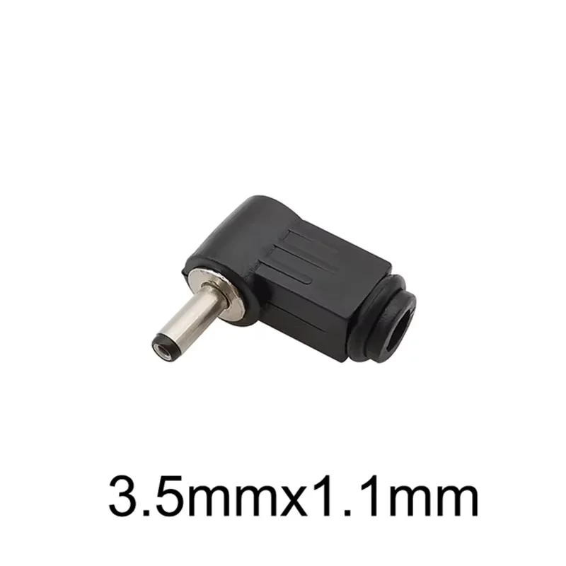 1/2/5Pcs/Lot 90 Degree Right Angle DC Power Male Plug Welding Connector 2.5x0.7 to 5.5x2.5mm Multi-size Adapter
