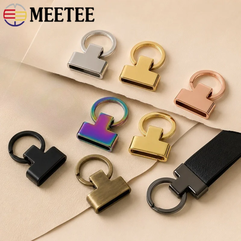 10Pcs 20/24mm Metal Ring Buckles Round Keychain Bag Strap Connector Webbing Clip Hardware Purse Craft Accessory DIY Alloy Set