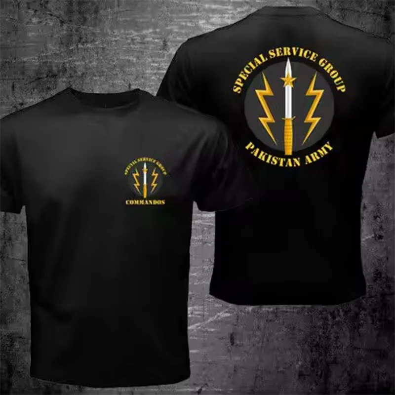 Casual 100% Cotton O-Neck Tee Shirt Fashion Tshirt SSG Commandos Pakistan Special Forces Service Group Army Military T-shirt