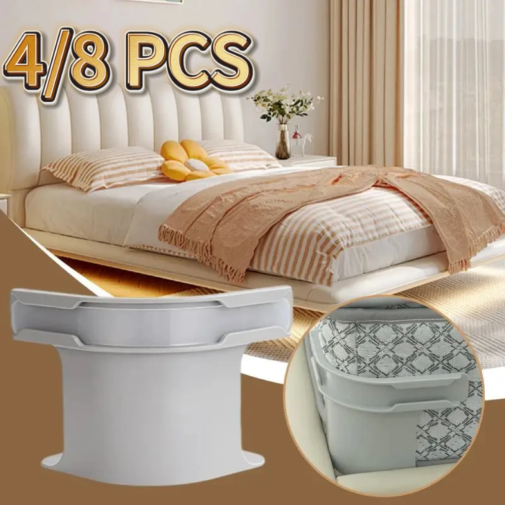 

4/8PCS Invisible Heavy Duty Bedsheet Corner Tightener Clips Mattress Straps All Sheet Sizes Non-Slip Holders Secure Bed Sheets