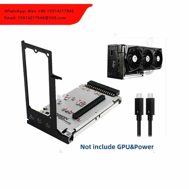 TH3P4G3(최신) 썬더볼트 호환 GPU 비디오 카드 독 노트북용 외장 그래픽 카드 맥북 노트북용 PD 60W 40Gbps