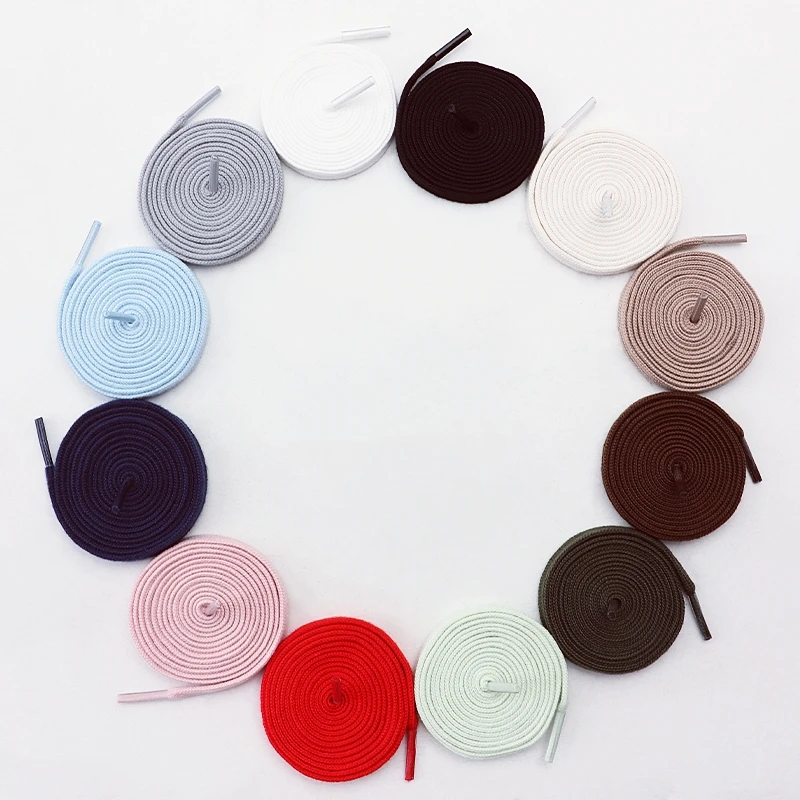 1 paio di lacci piatti classici in tinta unita lacci casual in cotone premium sneaker larghezza 0,8 cm lunghezza lacci 100/120/140/160 cm