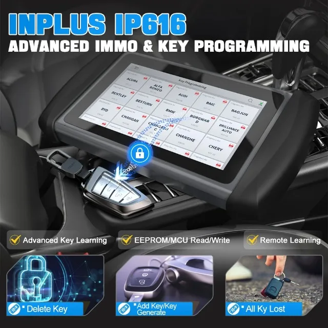 For XTOOL InPlus IP616 All-System Automotive Scanner Free Lifetime Updates 31+ Reset Function Car Diagnostic Tool Built-in XTool