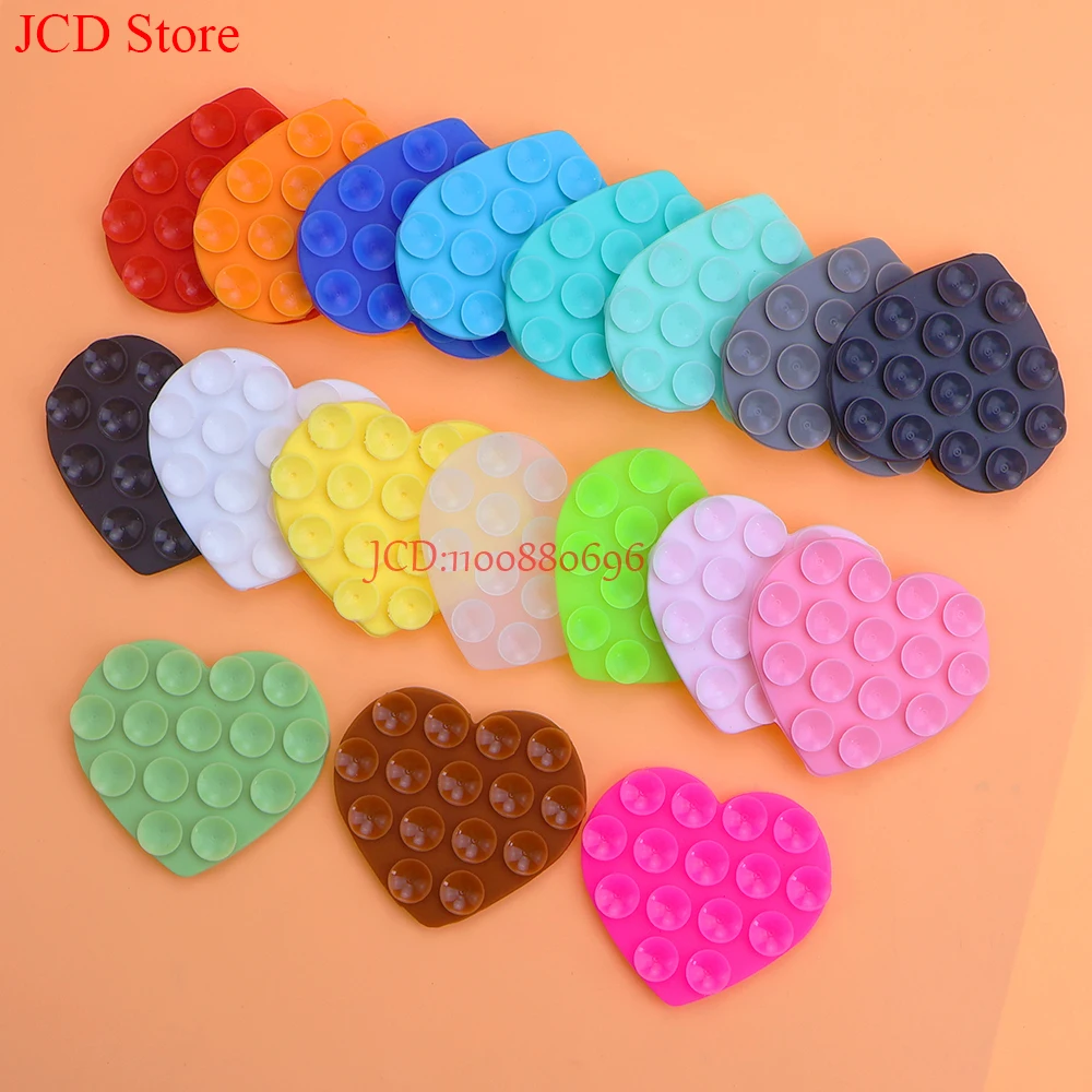 Двусторонний держатель на присоске для телефона в форме сердца, многофункциональная силиконовая присоска, крепление для телефона, чехол для телефона, липкая ручка для телефона