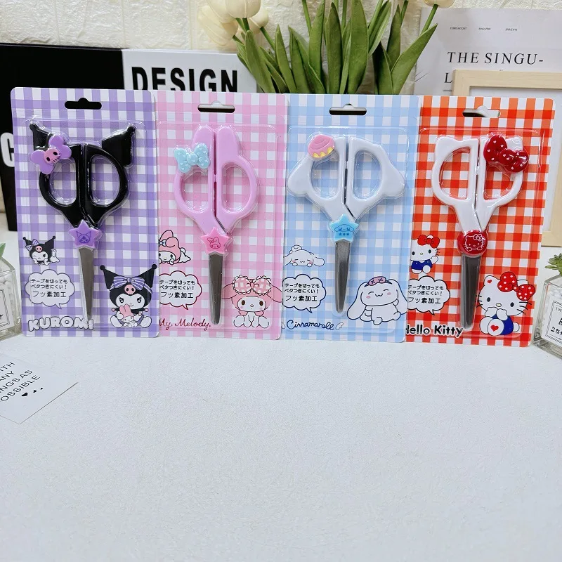 Nuevos y Lindos Tijeras Artísticas de Sanrio Kuromi Cinnamoroll My Melody, Papelería Infantil Hecha a Mano, Artículos Escolares y de Oficina, Regalos de Cumpleaños