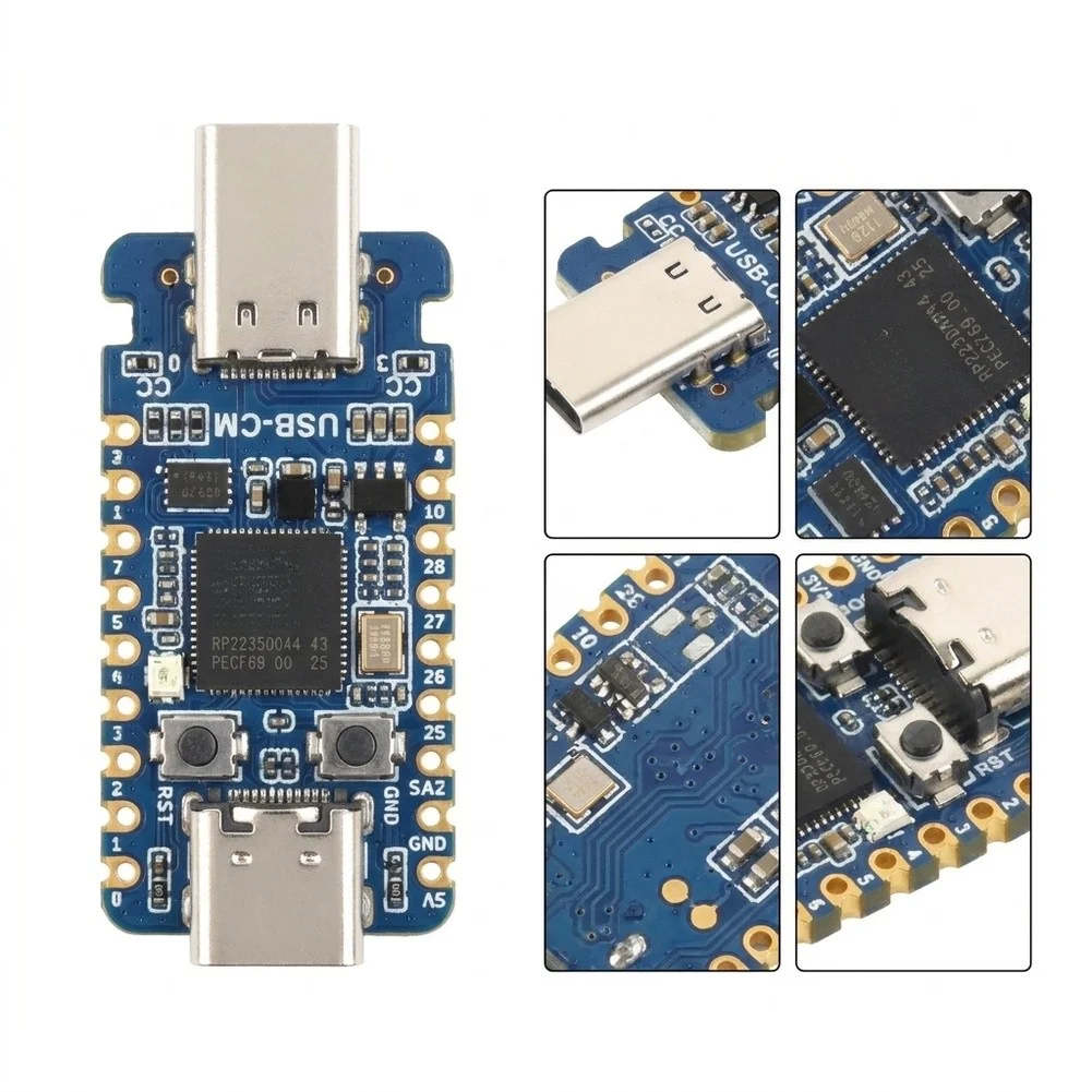 RP2350 USB-C Microcontroller Development Board Dual Core ARM Cortex-M33 RISC-V 150MHz 2MB For Flash For Embedded System DIY Tool