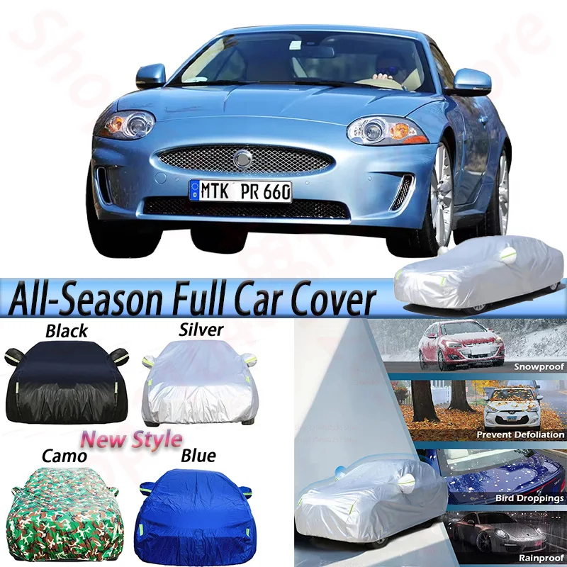 

Full Four-Season Cover For Jaguar XK XK8 XKR 1997-2025 Outdoor Sun Shade Anti-UV Rain Snow Wind Protection Waterproof Auto Cover
