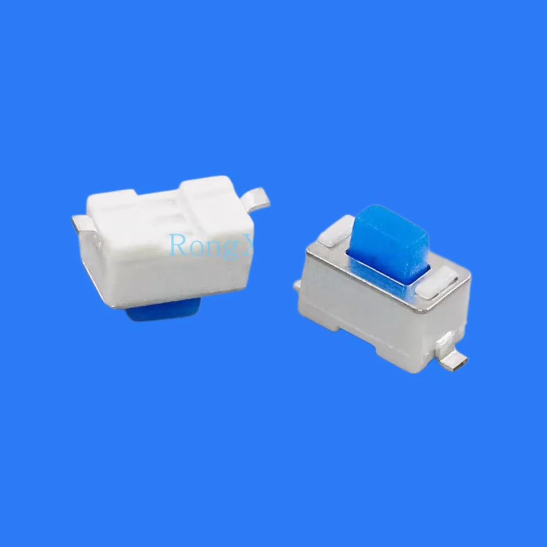 100PCS/ TS-B013B 3x 6 vertical patch is pressing the touch button switch soft silicone blue head vertical 2 2-pin patch without